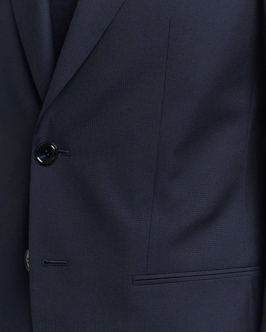 Herre | Jakkesæt | Giorgio Armani | Slim Fit Peak Lapel Wool Suit Navy