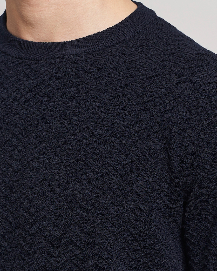 Herre | Trøjer | Giorgio Armani | Wool Chevron Pullover Navy