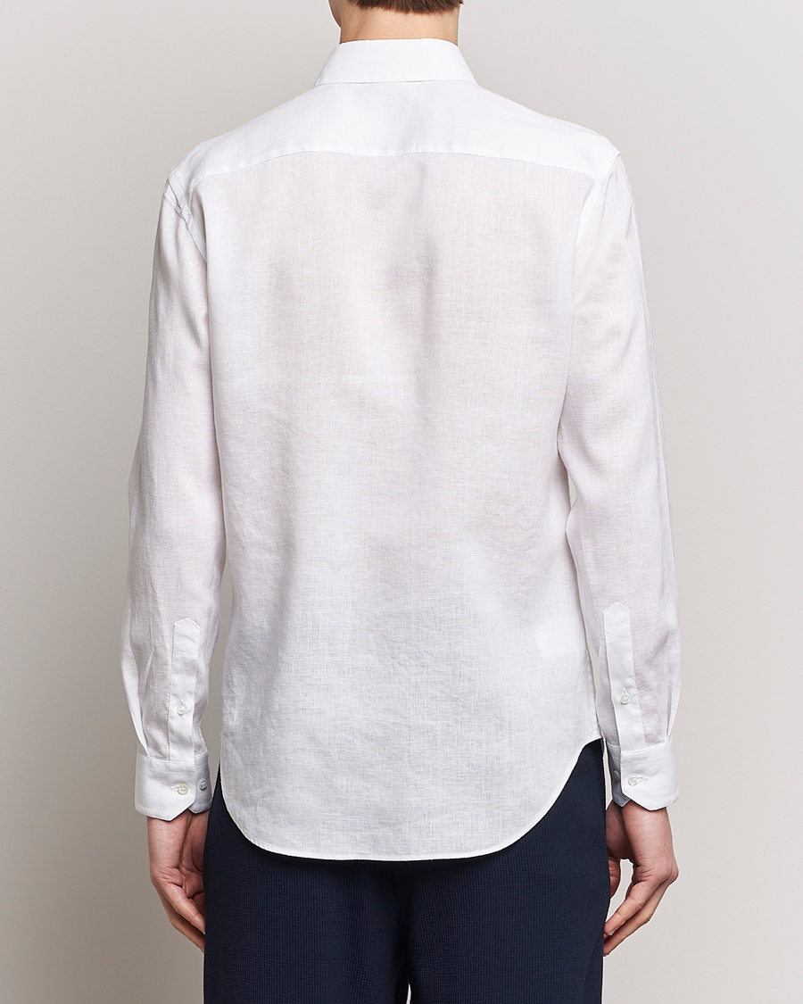 Herre | Skjorter | Giorgio Armani | Slim Fit Linen Shirt White