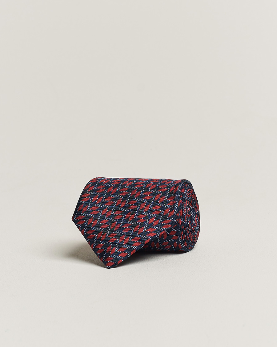 Herre | Giorgio Armani Printed Silk Tie Navy/Red | Giorgio Armani | Printed Silk Tie Navy/Red