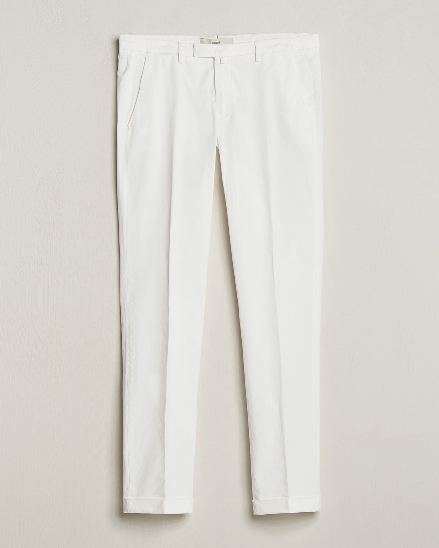 Herre | Bukser | Briglia 1949 | Slim Fit Cotton Stretch Chinos White