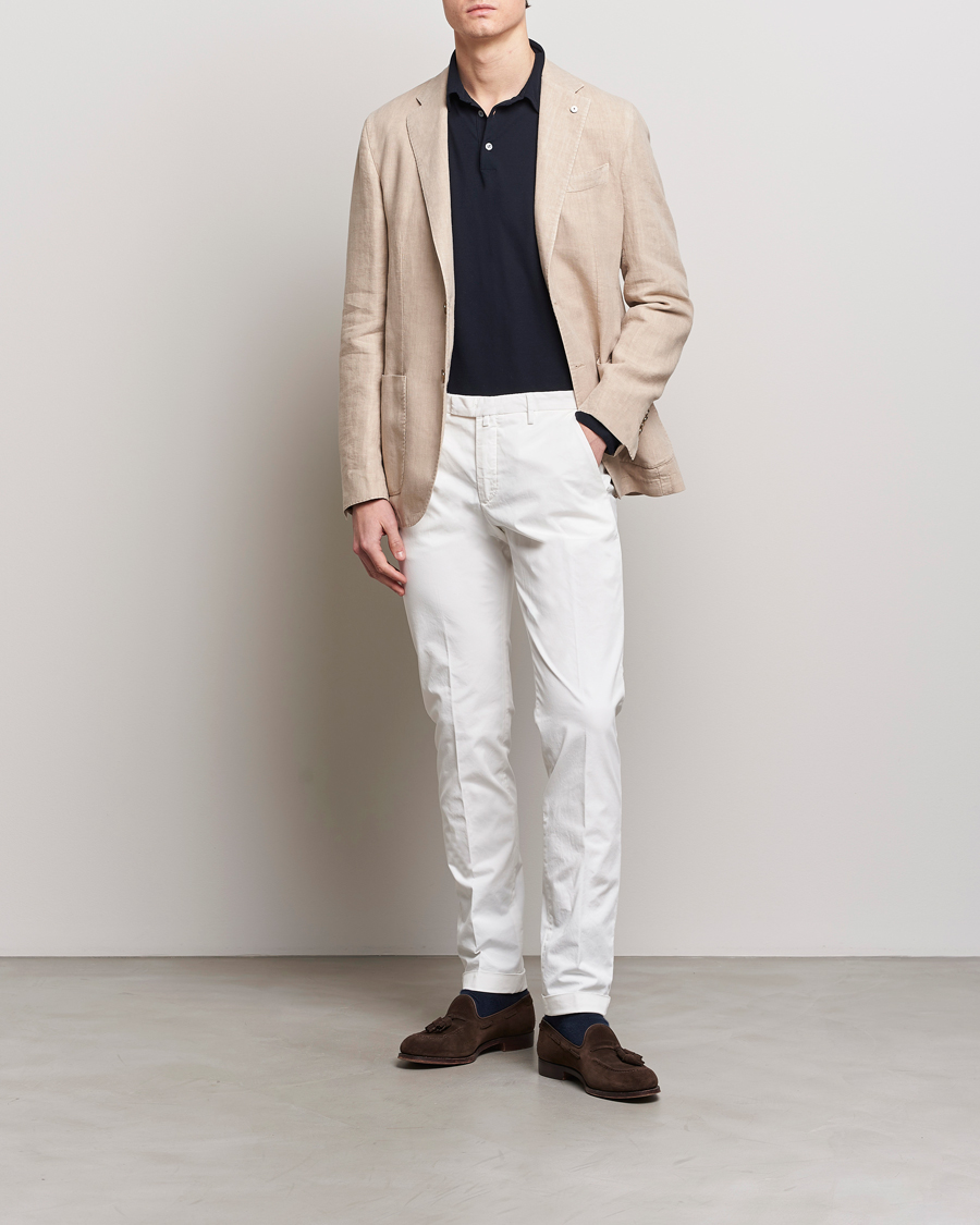 Herre | Bukser | Briglia 1949 | Slim Fit Cotton Stretch Chinos White