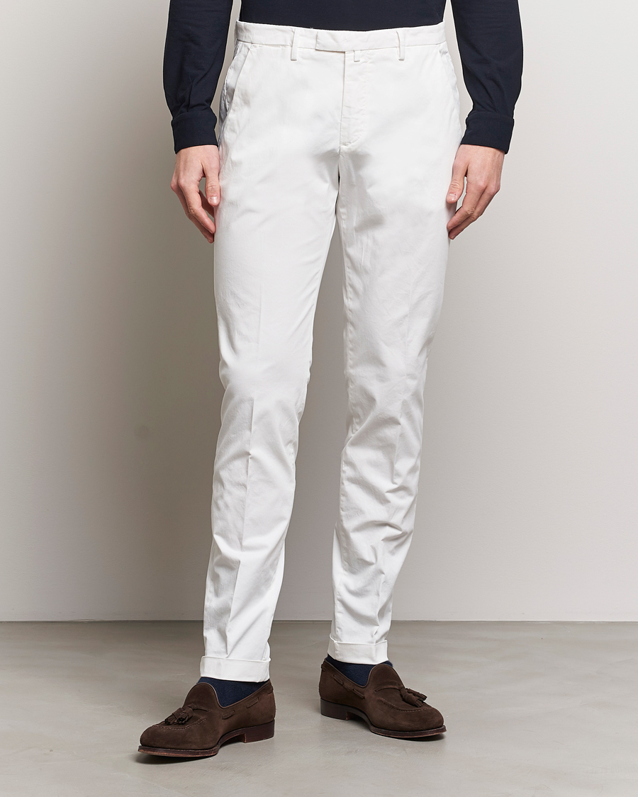 Herre | Tøj | Briglia 1949 | Slim Fit Cotton Stretch Chinos White