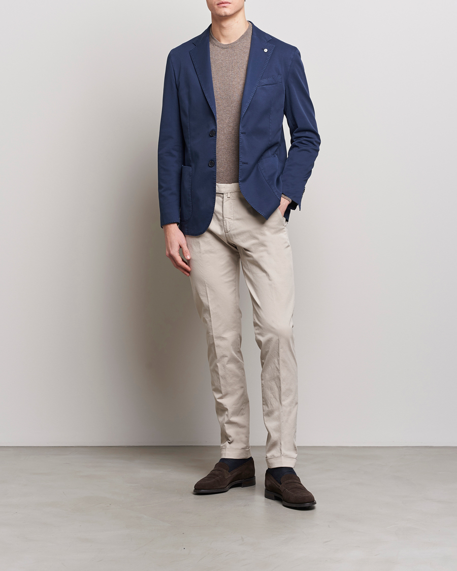 Herre | Bukser | Briglia 1949 | Slim Fit Cotton Stretch Chinos Beige