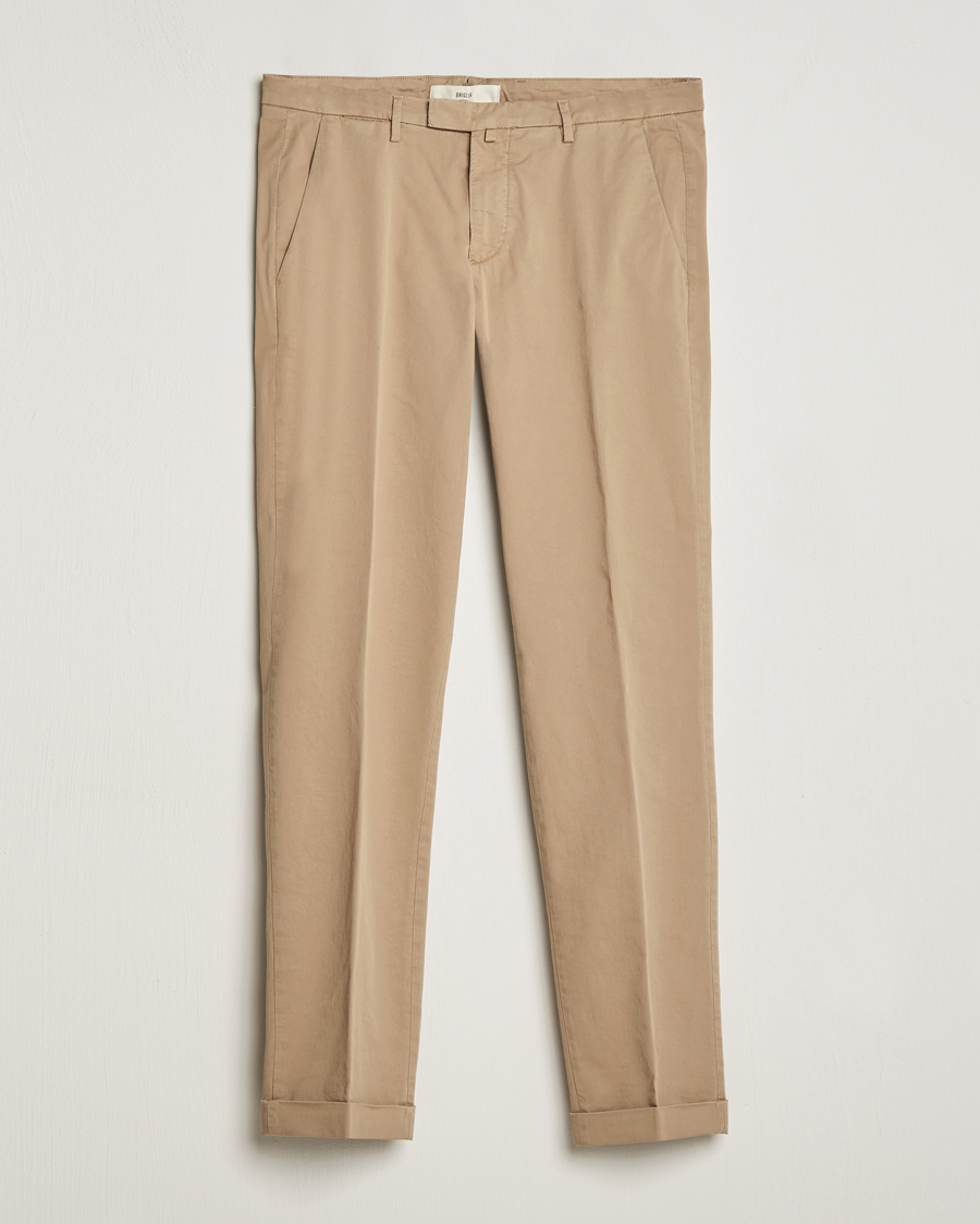 Herre | Bukser | Briglia 1949 | Slim Fit Cotton Stretch Chinos Taupe