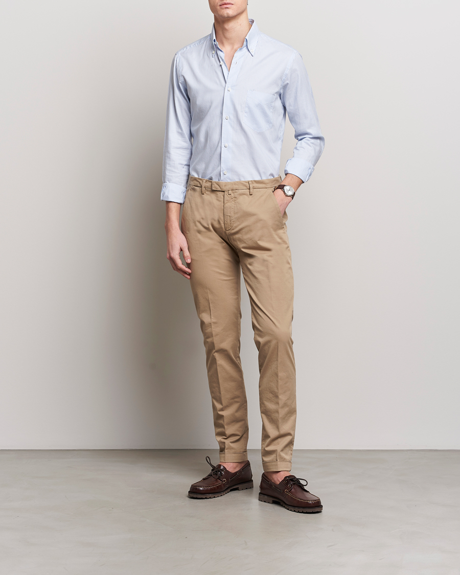 Herre | Bukser | Briglia 1949 | Slim Fit Cotton Stretch Chinos Taupe