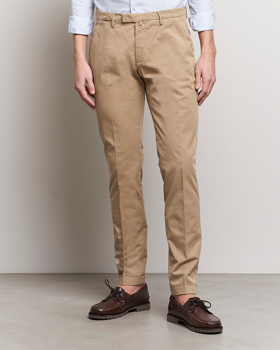 Herre | Bukser | Briglia 1949 | Slim Fit Cotton Stretch Chinos Taupe