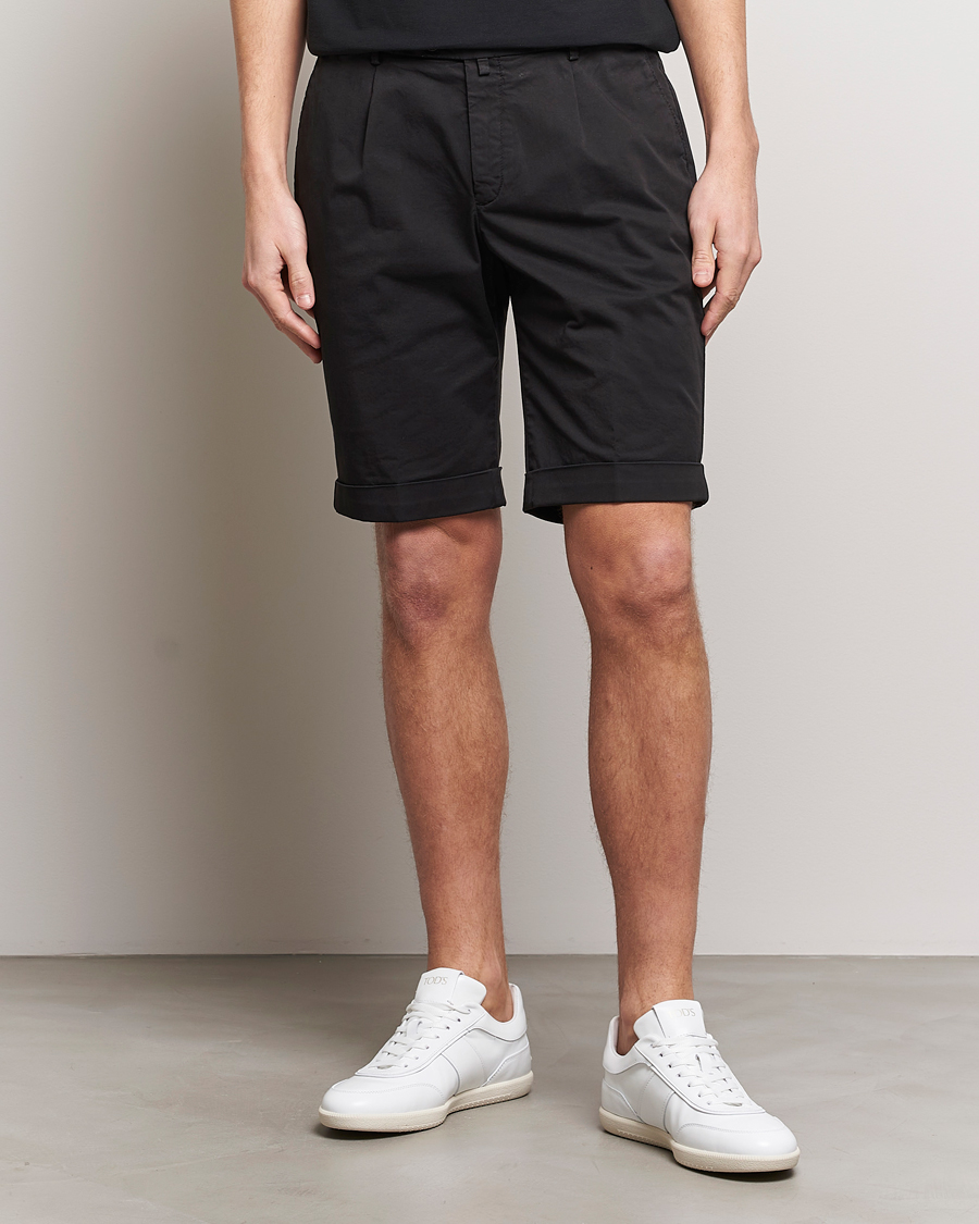 Herre | Shorts | Briglia 1949 | Pleated Cotton Shorts Black