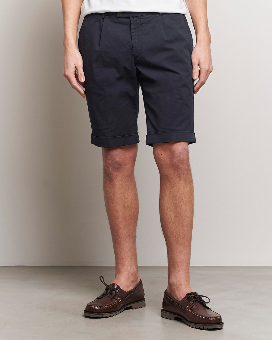 Herre | Briglia 1949 | Briglia 1949 | Pleated Cotton Shorts Navy