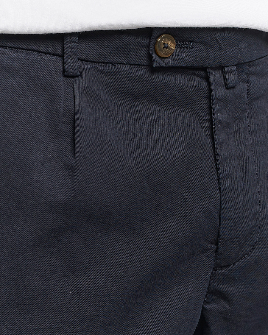 Herre | Shorts | Briglia 1949 | Pleated Cotton Shorts Navy