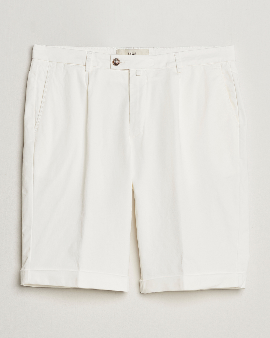 Herre | Shorts | Briglia 1949 | Pleated Cotton Shorts White