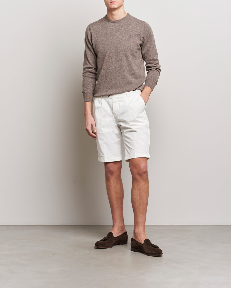 Herre | Shorts | Briglia 1949 | Pleated Cotton Shorts White
