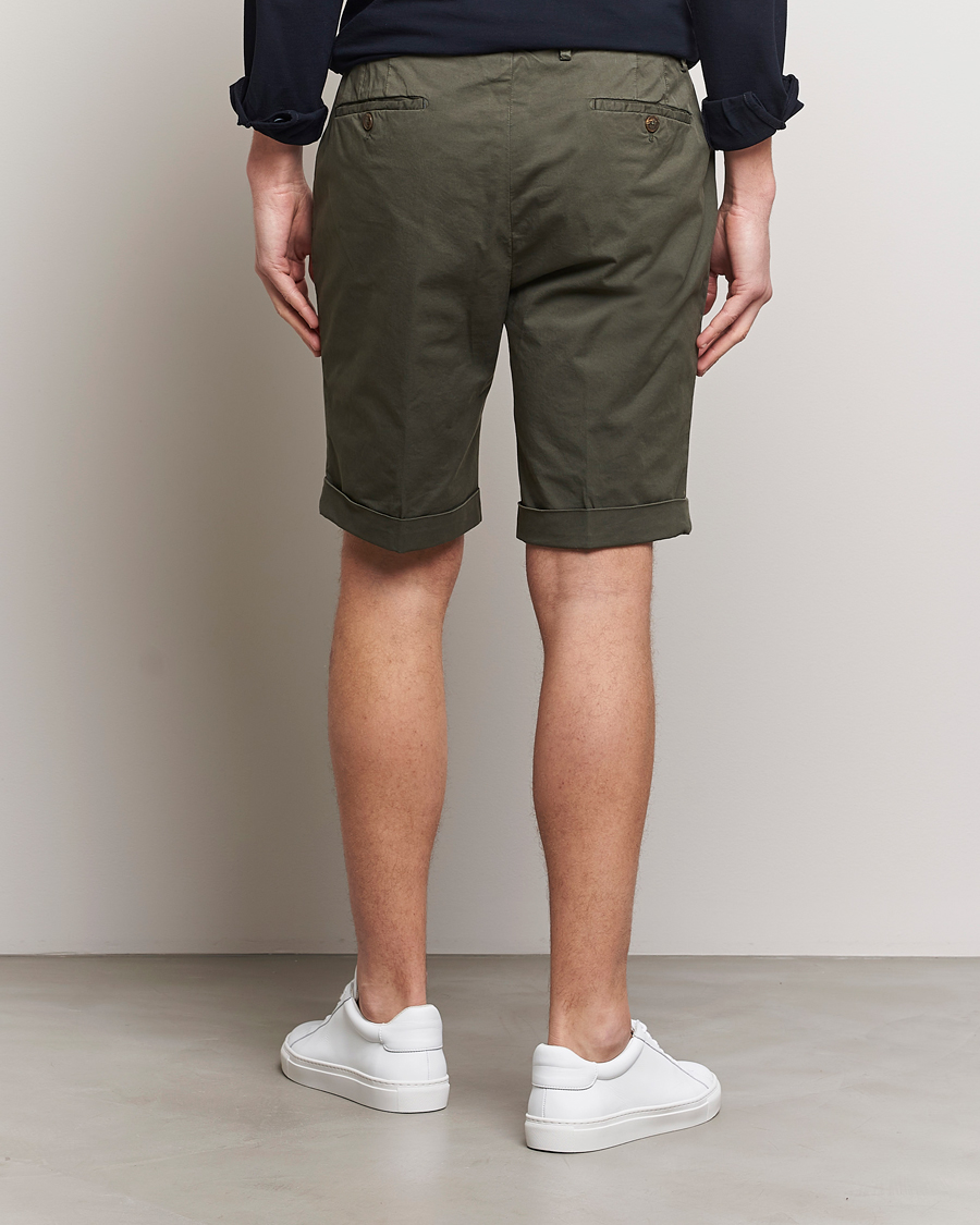 Herre | Shorts | Briglia 1949 | Pleated Cotton Shorts Olive