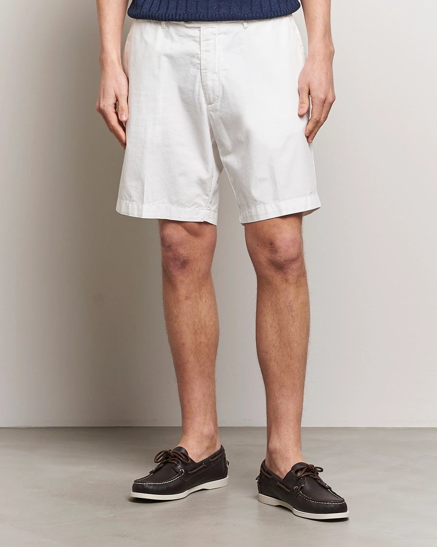 Herre | Tøj | Briglia 1949 | Easy Fit Cotton Shorts White
