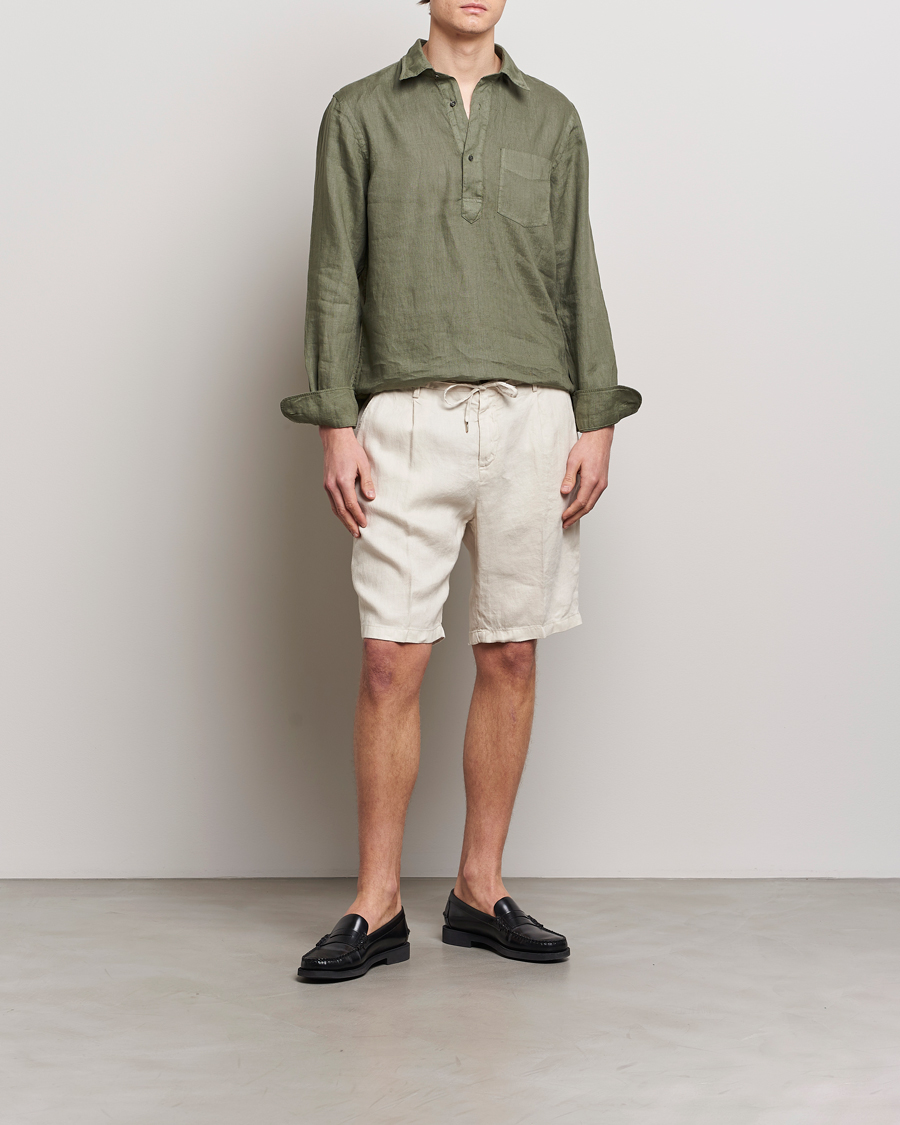 Herre | Shorts | Briglia 1949 | Easy Fit Linen Shorts Off White