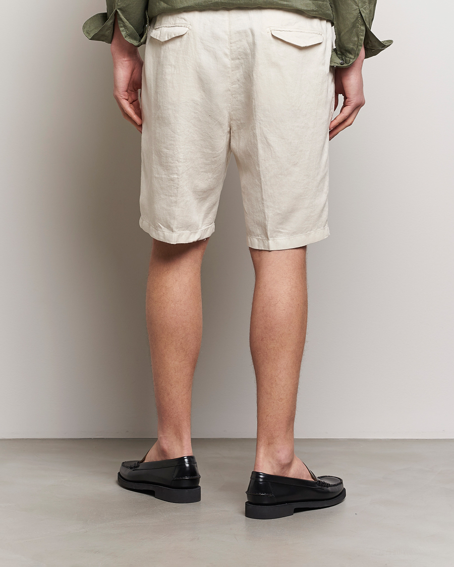 Herre | Shorts | Briglia 1949 | Easy Fit Linen Shorts Off White