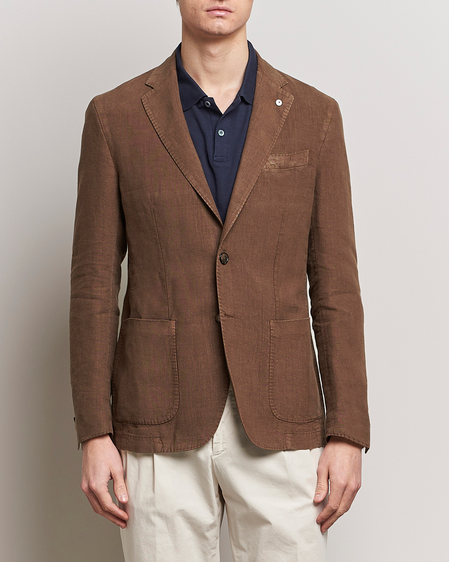 Herre | Blazere & jakker | L.B.M. 1911 | Jack Regular Fit Linen Blazer Brown