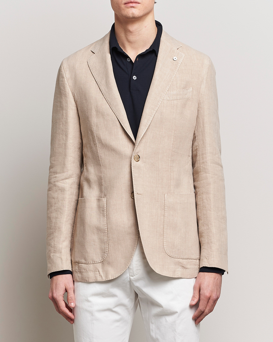 Herre | Italian Department | L.B.M. 1911 | Jack Regular Fit Linen Blazer Sand