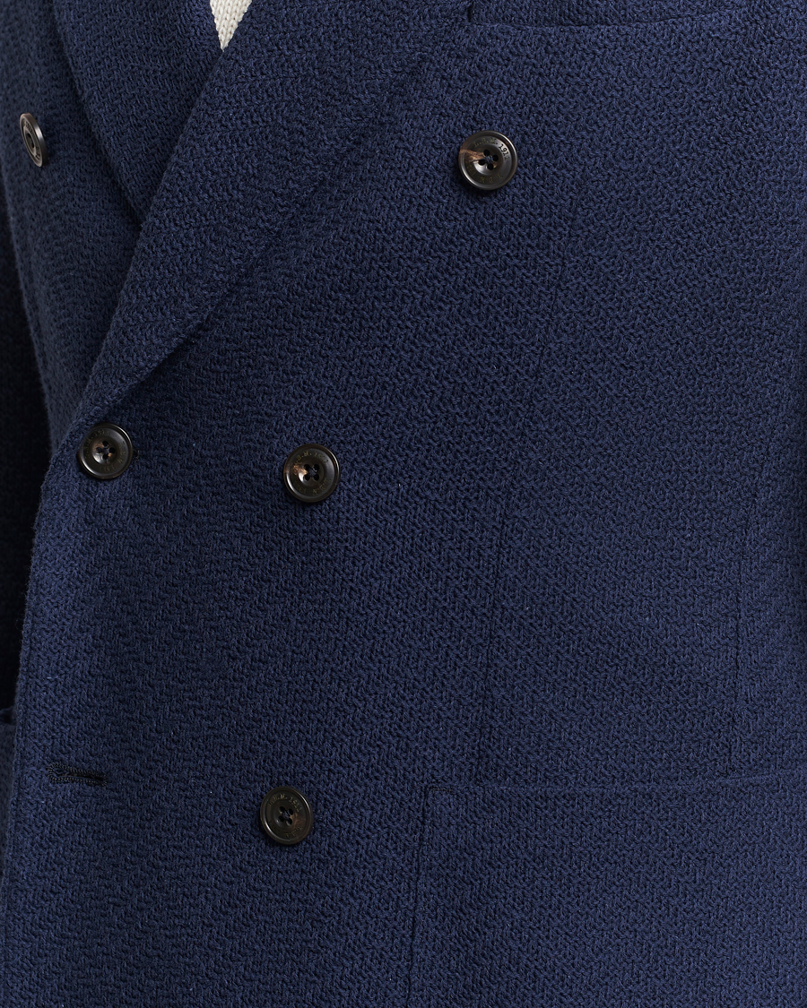 Herre | Blazere & jakker | L.B.M. 1911 | Double Breasted Jersey Punto Blazer Navy