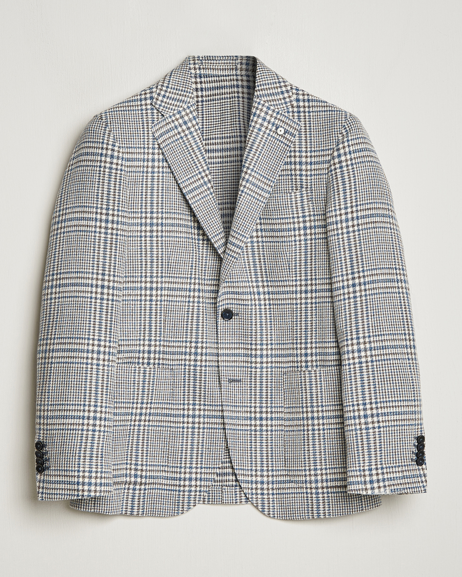 Herre | Blazere & jakker | L.B.M. 1911 | Checked Cotton Blazer Navy/Brown