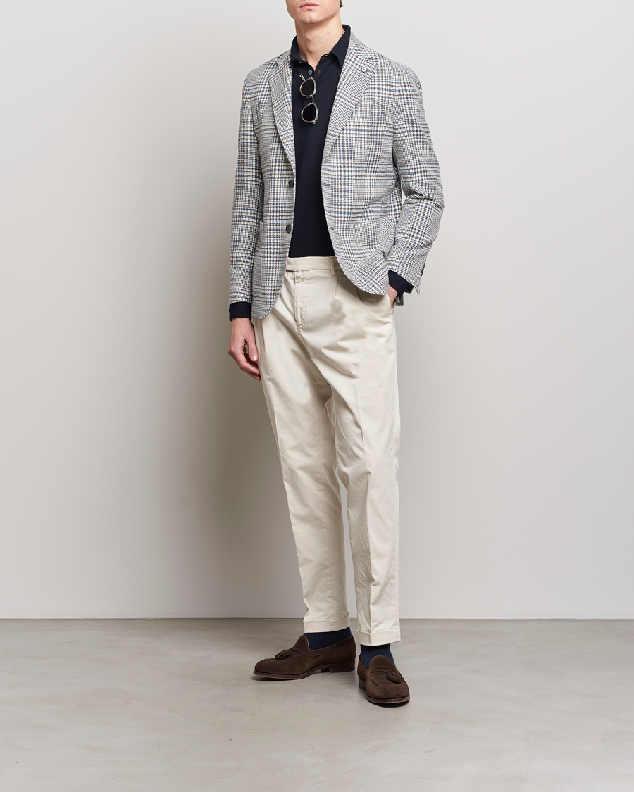 Herre | Blazere & jakker | L.B.M. 1911 | Checked Cotton Blazer Navy/Brown
