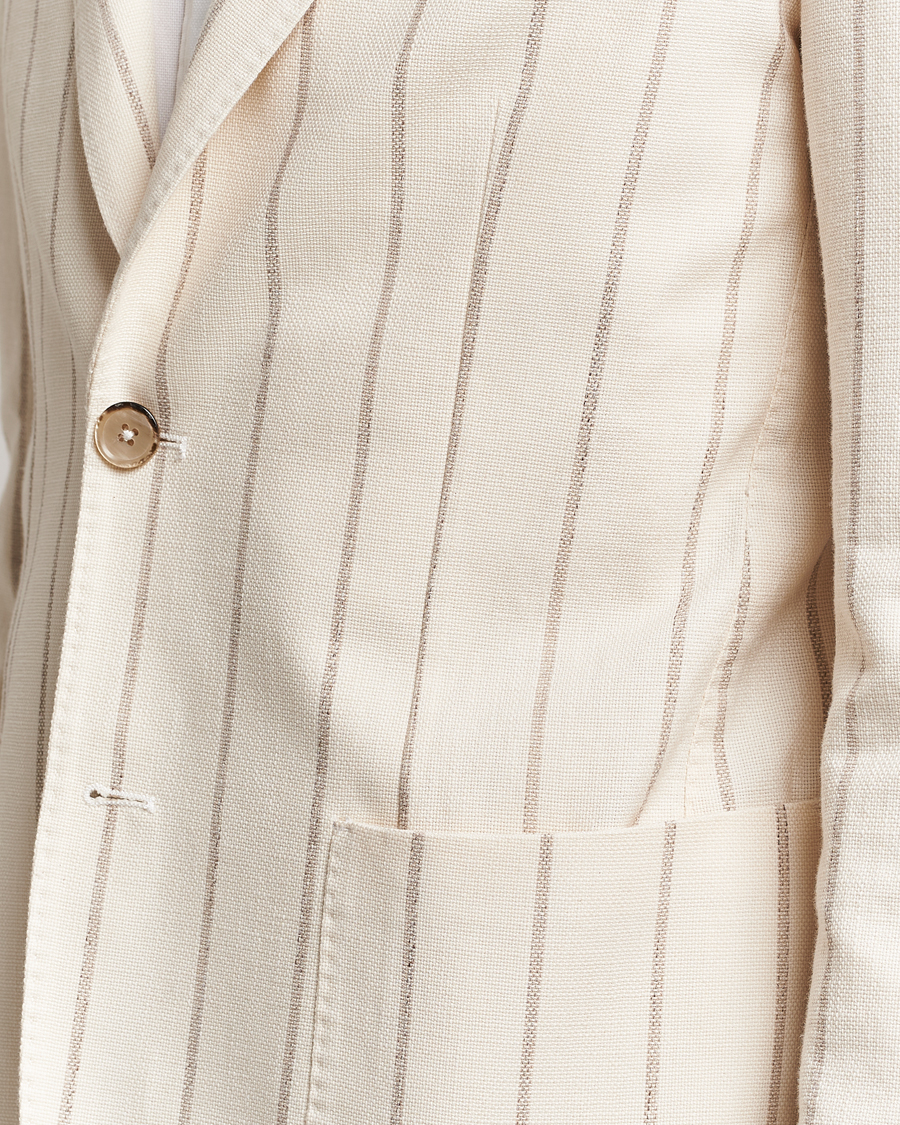 Herre | Blazere & jakker | L.B.M. 1911 | Striped Cotton Blazer Beige