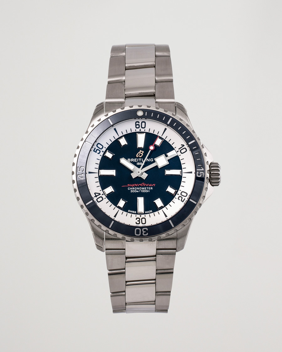 Herre | Breitling Pre-Owned Superocean 42 A17375 Silver | Breitling Pre-Owned | Superocean 42 A17375 Silver
