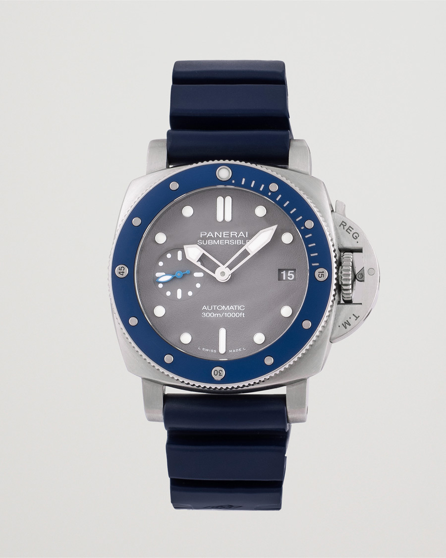 Herre | Panerai Pre-Owned Luminor Submersible PAM 00959 Silver | Panerai Pre-Owned | Luminor Submersible PAM 00959 Silver