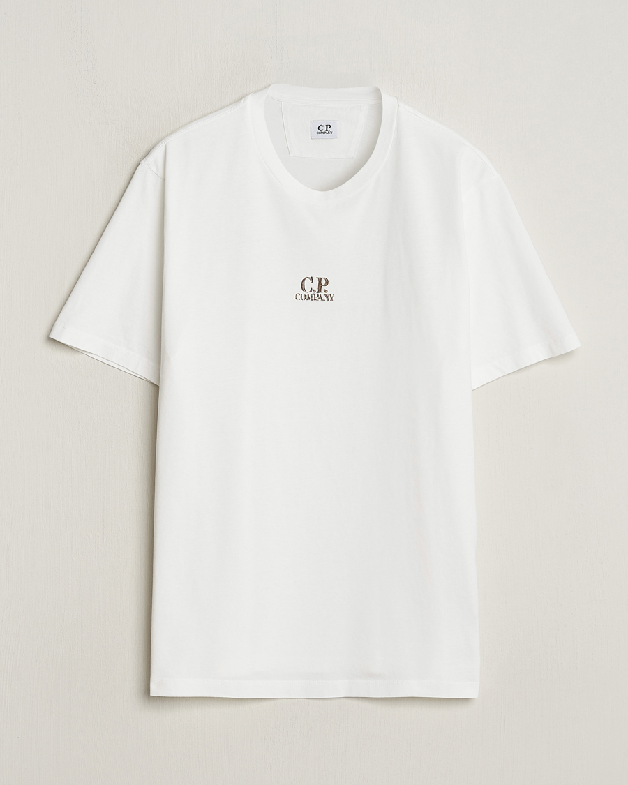 Herre | T-Shirts | C.P. Company | Short Sleeve Hand Printed T-Shirt White