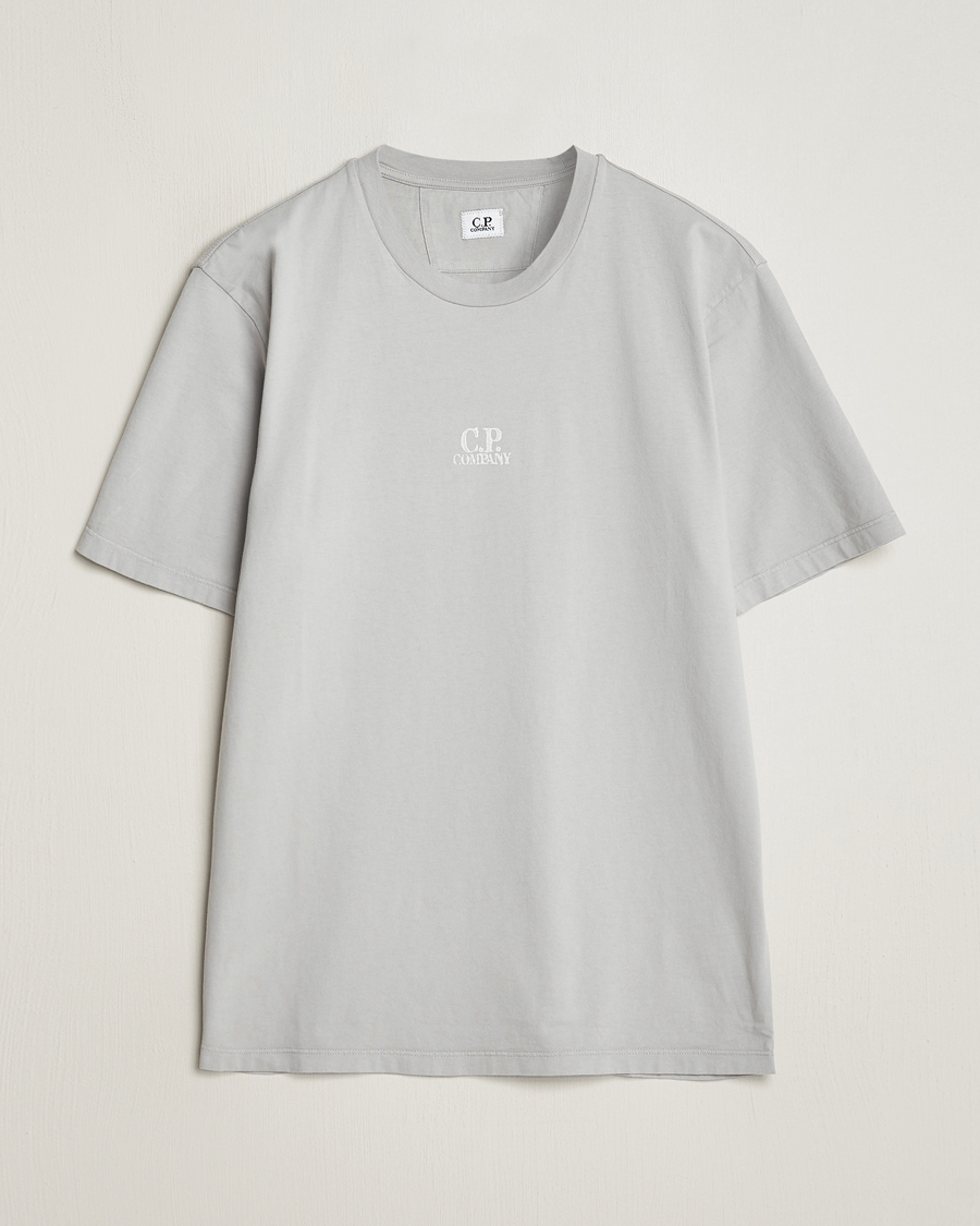 Herre | T-Shirts | C.P. Company | Short Sleeve Hand Printed T-Shirt Grey