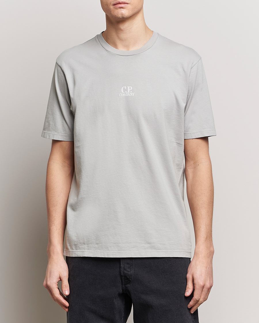Herre |  | C.P. Company | Short Sleeve Hand Printed T-Shirt Grey