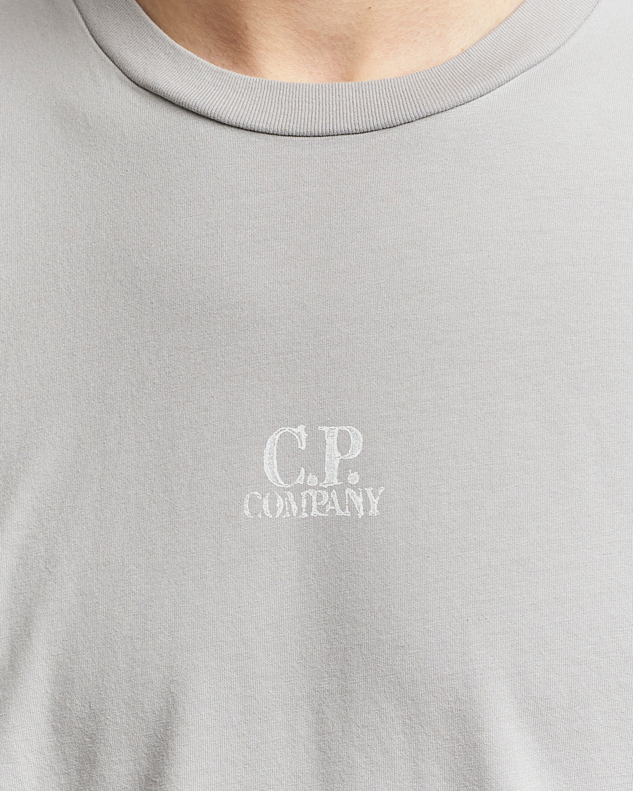 Herre | T-Shirts | C.P. Company | Short Sleeve Hand Printed T-Shirt Grey