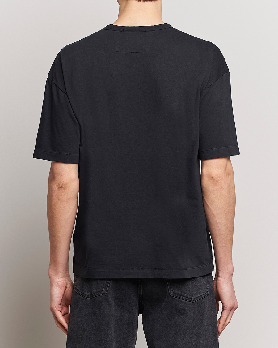 Herre | T-Shirts | C.P. Company | Brushed Cotton Embroidery Logo T-Shirt Black