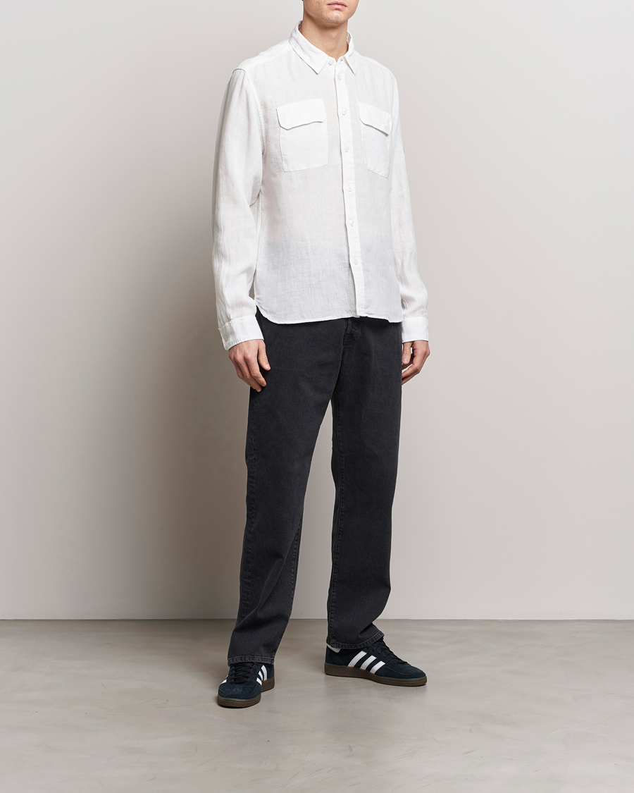 Herre | Skjorter | C.P. Company | Long Sleeve Linen Shirt White