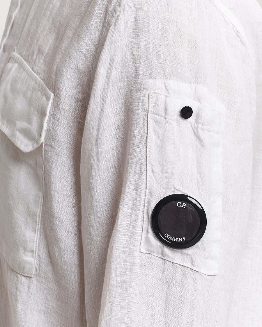 Herre | Skjorter | C.P. Company | Long Sleeve Linen Shirt White