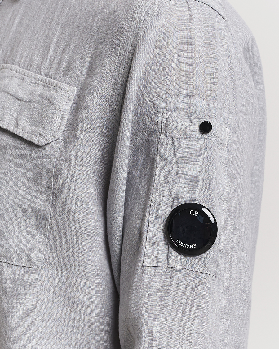 Herre | Skjorter | C.P. Company | Long Sleeve Linen Shirt Grey