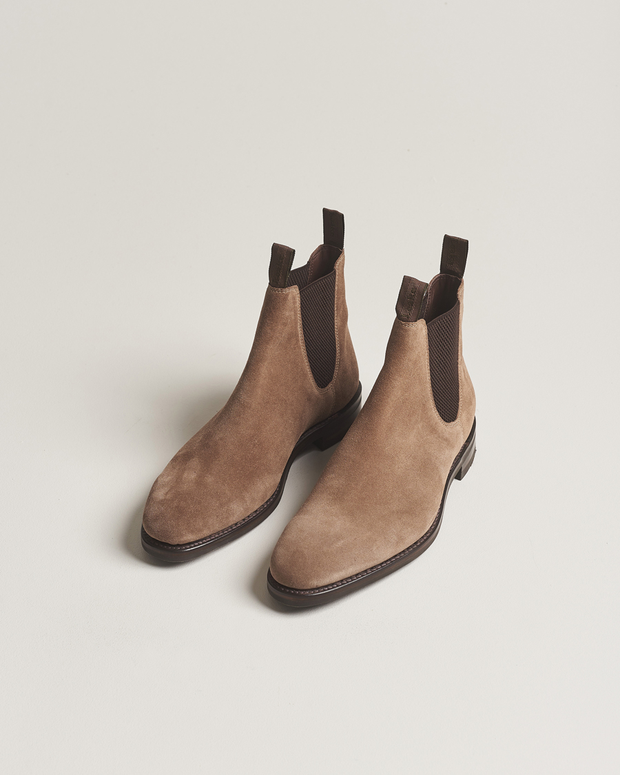 Herre | Håndlavede sko | Loake 1880 | Emsworth Chelsea Boot Flint Suede