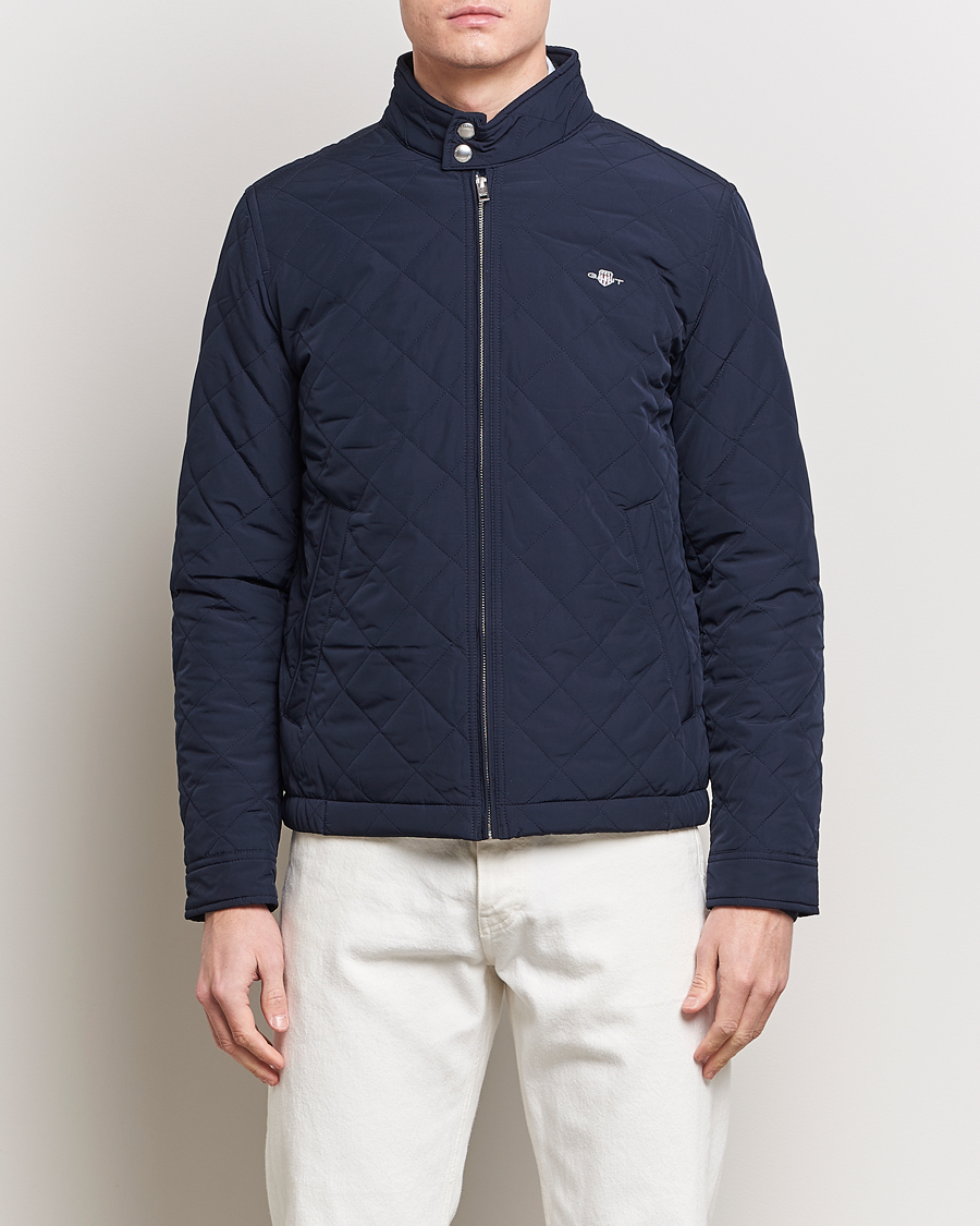 Herre | Efterårsjakker | GANT | The Quilted Windcheater Evening Blue