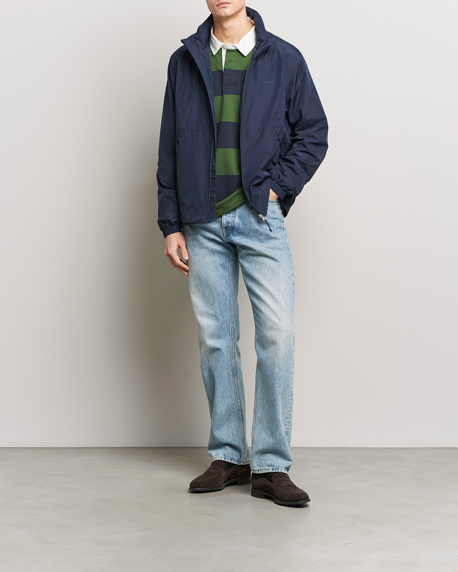 Herre | Jakker | GANT | Light Nylon Windcheater Evening Blue