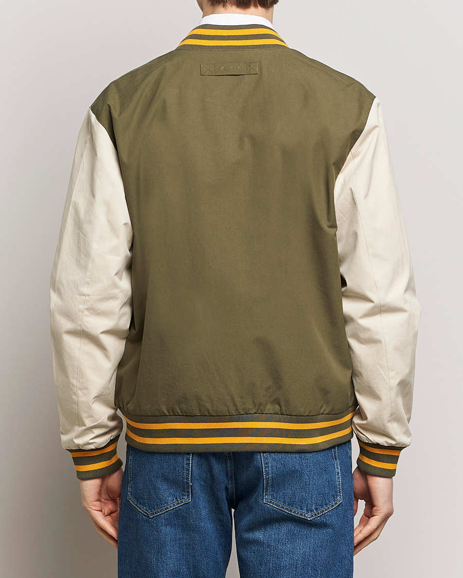 Herre | Jakker | GANT | Light Varsity Jacket Green/Soft Oat