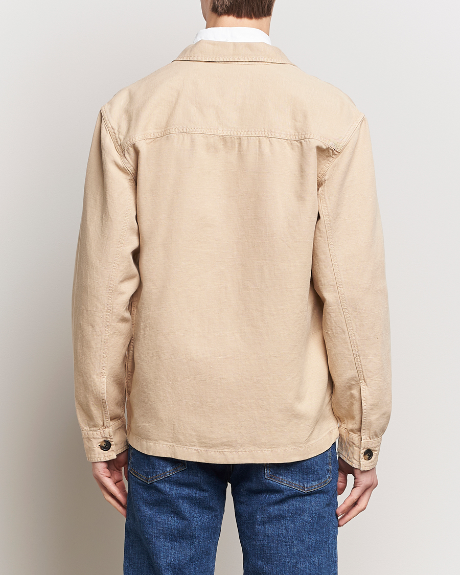Herre | Skjorter | GANT | Linen/Cotton Twill Overshirt Dry Sand
