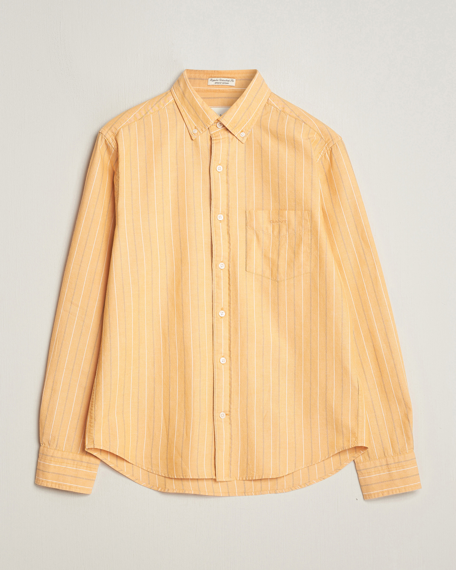 Herre |  | GANT | Regular Fit Archive Striped Oxford Shirt Medal Yellow