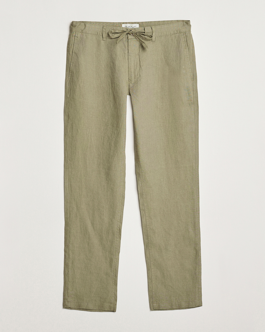 Herr |  | GANT | Relaxed Linen Drawstring Pants Dried Clay