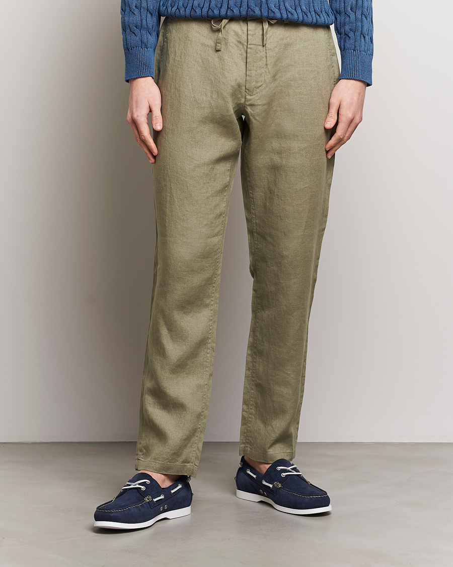 Herre | Hørbukser | GANT | Relaxed Linen Drawstring Pants Dried Clay