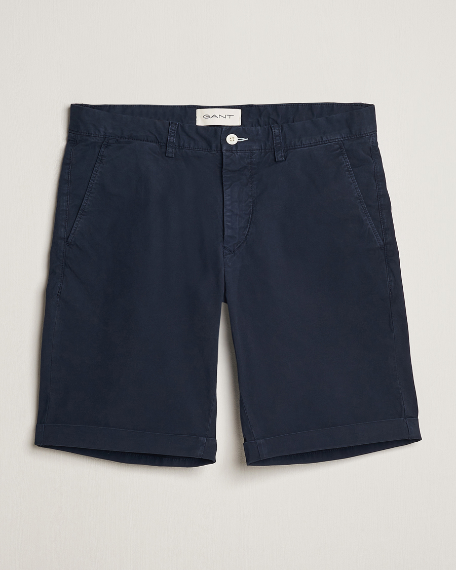 Herre | Shorts | GANT | Regular Sunbleached Shorts Marine