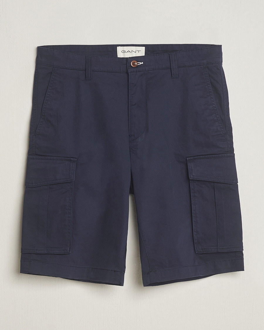 Herre | Shorts | GANT | Relaxed Twill Cargo Shorts Marine