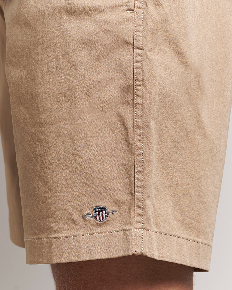 Herre | Shorts | GANT | Drawstring Logo Shorts Dark Khaki