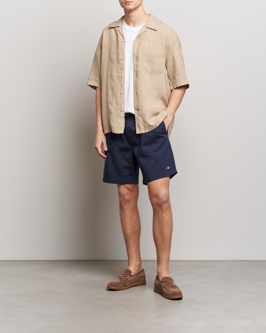 Herre | Shorts | GANT | Drawstring Logo Shorts Marine