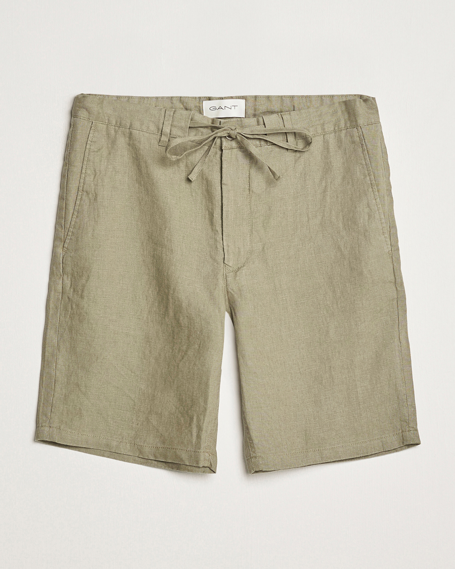 Herre | Shorts | GANT | Relaxed Linen Drawstring Shorts Dried Clay