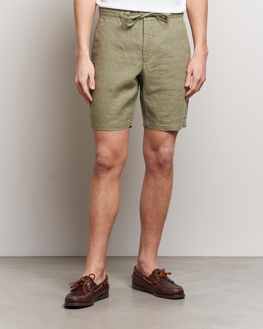 Herre | Afdelinger | GANT | Relaxed Linen Drawstring Shorts Dried Clay